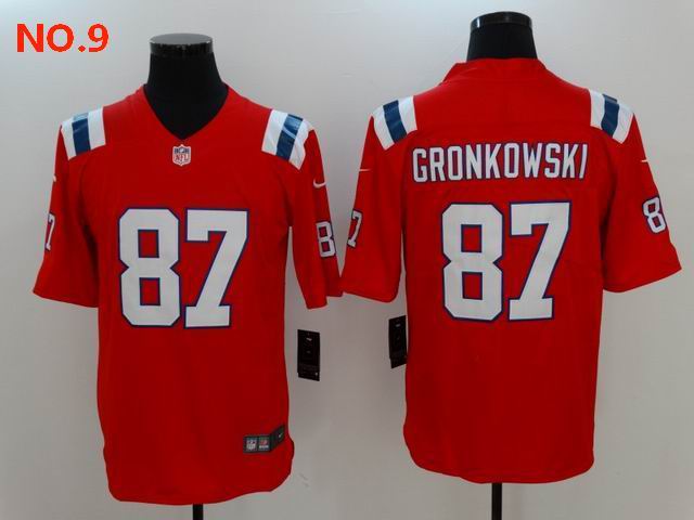 Men's New England Patriots #87 Rob Gronkowski Jersey NO.9;